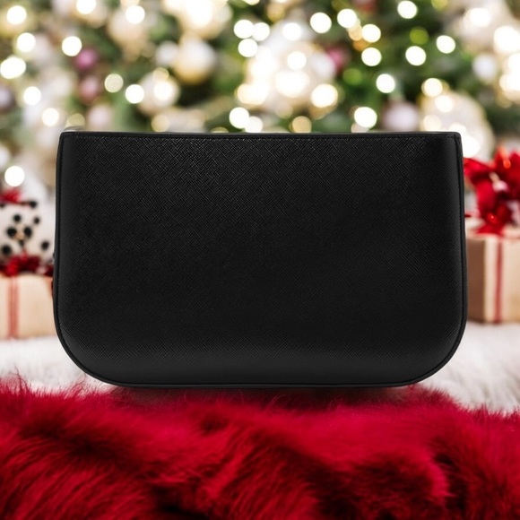 Kate Spade Kenzie Lilly Black Pochette Saffiano PVC Removable Strap - Picture 9 of 11